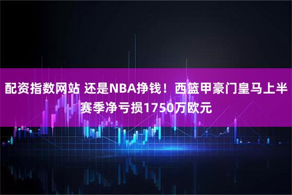 配资指数网站 还是NBA挣钱！西篮甲豪门皇马上半赛季净亏损1750万欧元